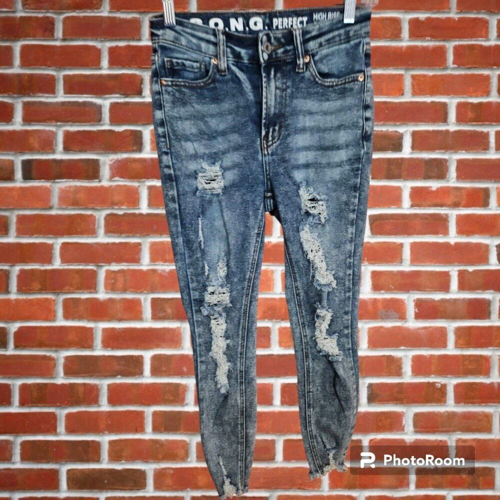 S.O.N.G. Perfect High‎ Rise Skinny Ankle Distressed Women's Size 3/26 (A56)